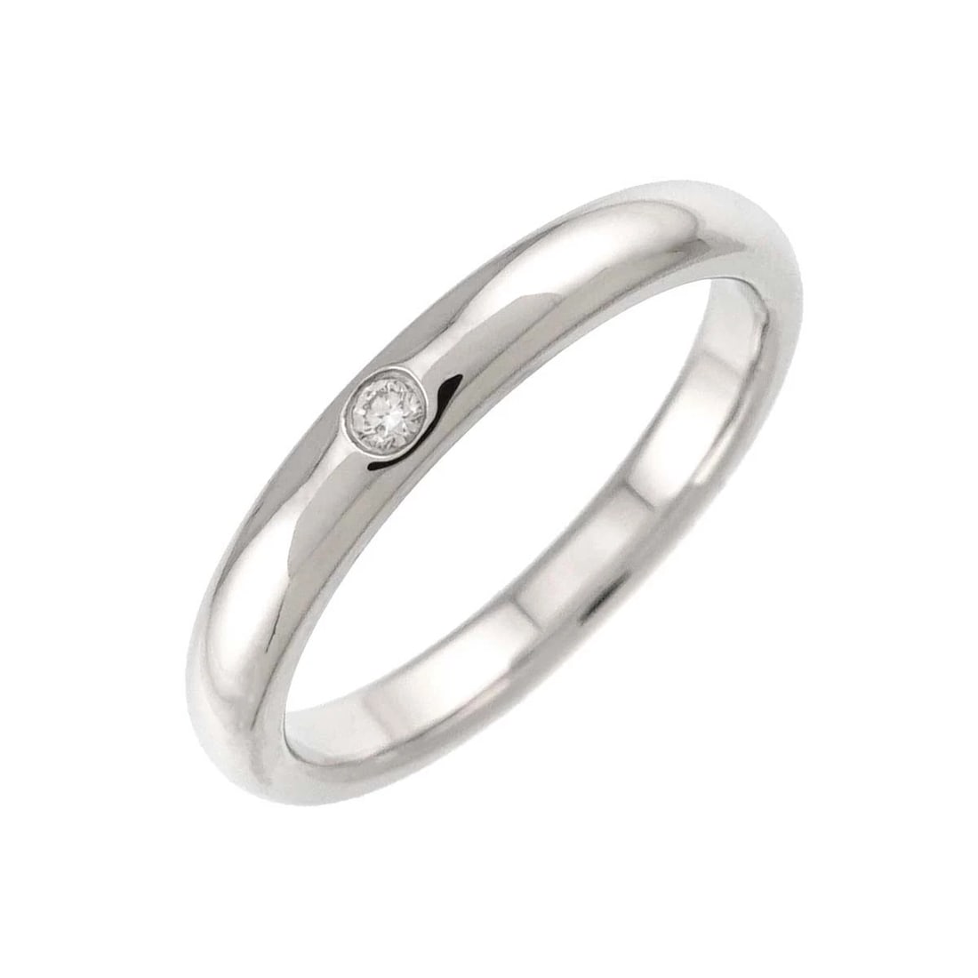 TIFFANY CO. STACKING BAND RING DIAMOND: TIFFANY Co. Stacking Band Ring Diamond Brand: TIFFANY Co. Type/Style: Ring Material: Platinum, Main Stone/Creation Natural Color: Platinum Size: 5.75-6 (US) Accessories: None Accessories N