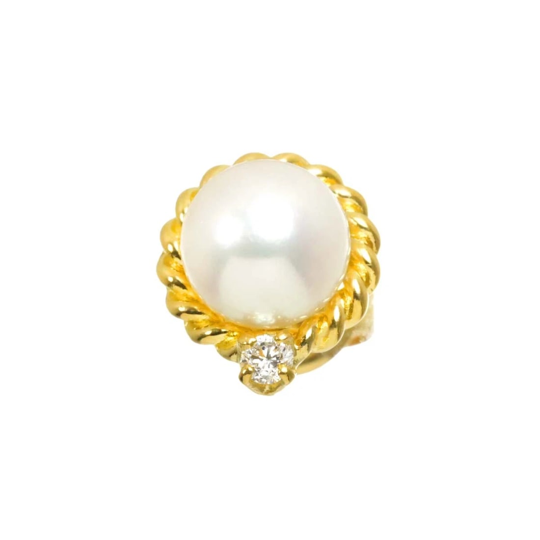 MIKIMOTO AKOYA PEARL DIAMOND EARRING PIERCED 18K YG: MIKIMOTO Akoya Pearl Diamond Earring Pierced 18K YG Brand: MIKIMOTO Type/Style: Earrings Material: 750Yellow Gold, Main Stone/Creation Akoya Pearl Color: Yellow Gold Size: W8.8 x H10mm Accessories