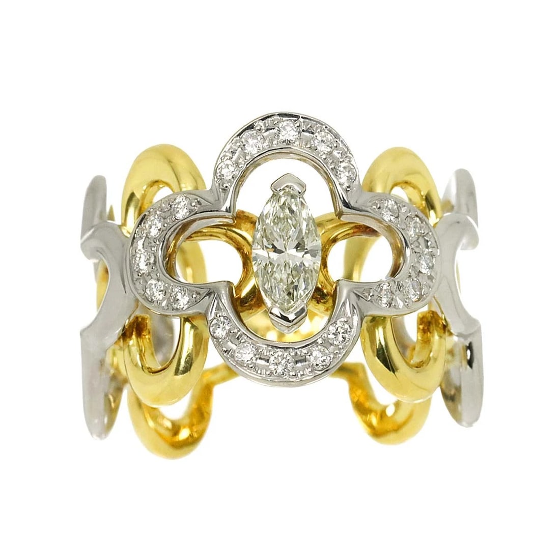 DIAMOND RING 18K YG PT - 2