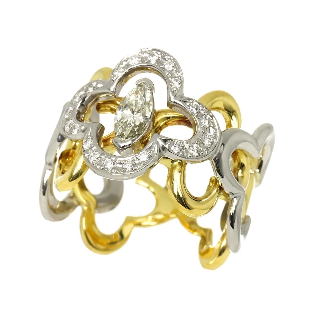 DIAMOND RING 18K YG PT - 3