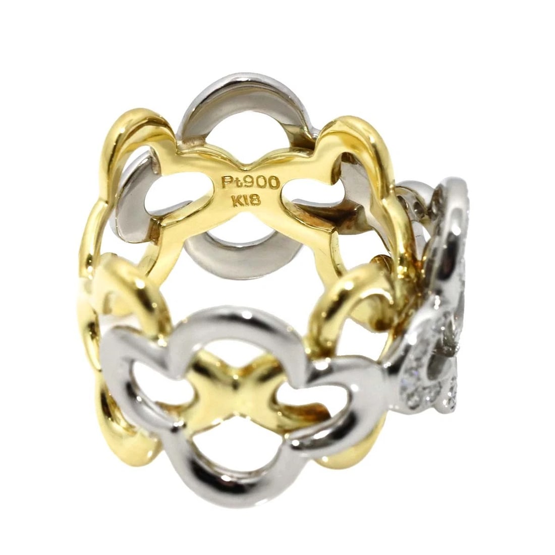 DIAMOND RING 18K YG PT - 4