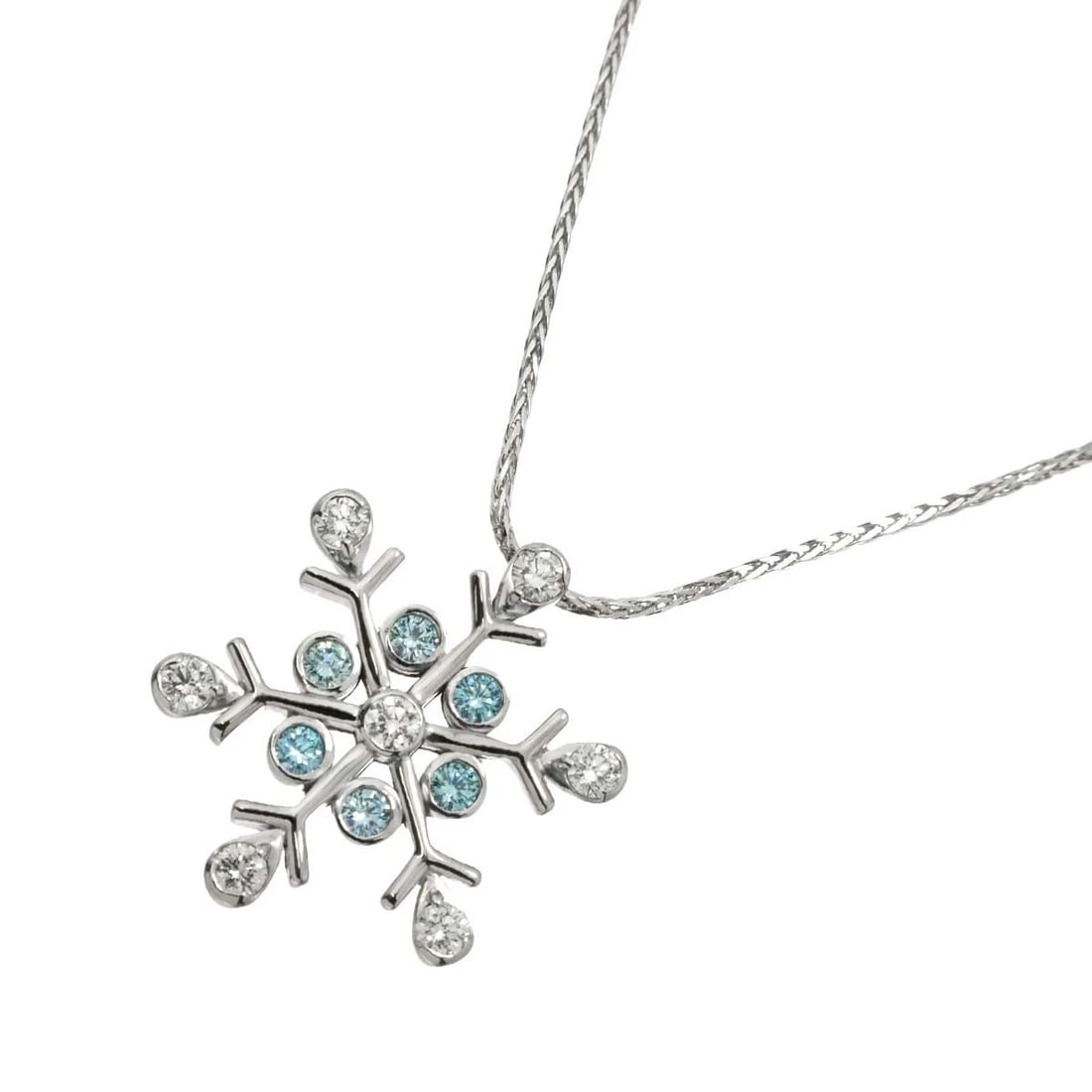 DIAMOND NECKLACE 18K WG WHITE GOLD 750: Diamond Necklace 18K WG White Gold 750 Brand: Unknown Type/Style: Necklace Material: 750White Gold, Main Stone/Creation Natural Color: White Gold Size: internal circumference of the chain:17.7inch(Adj