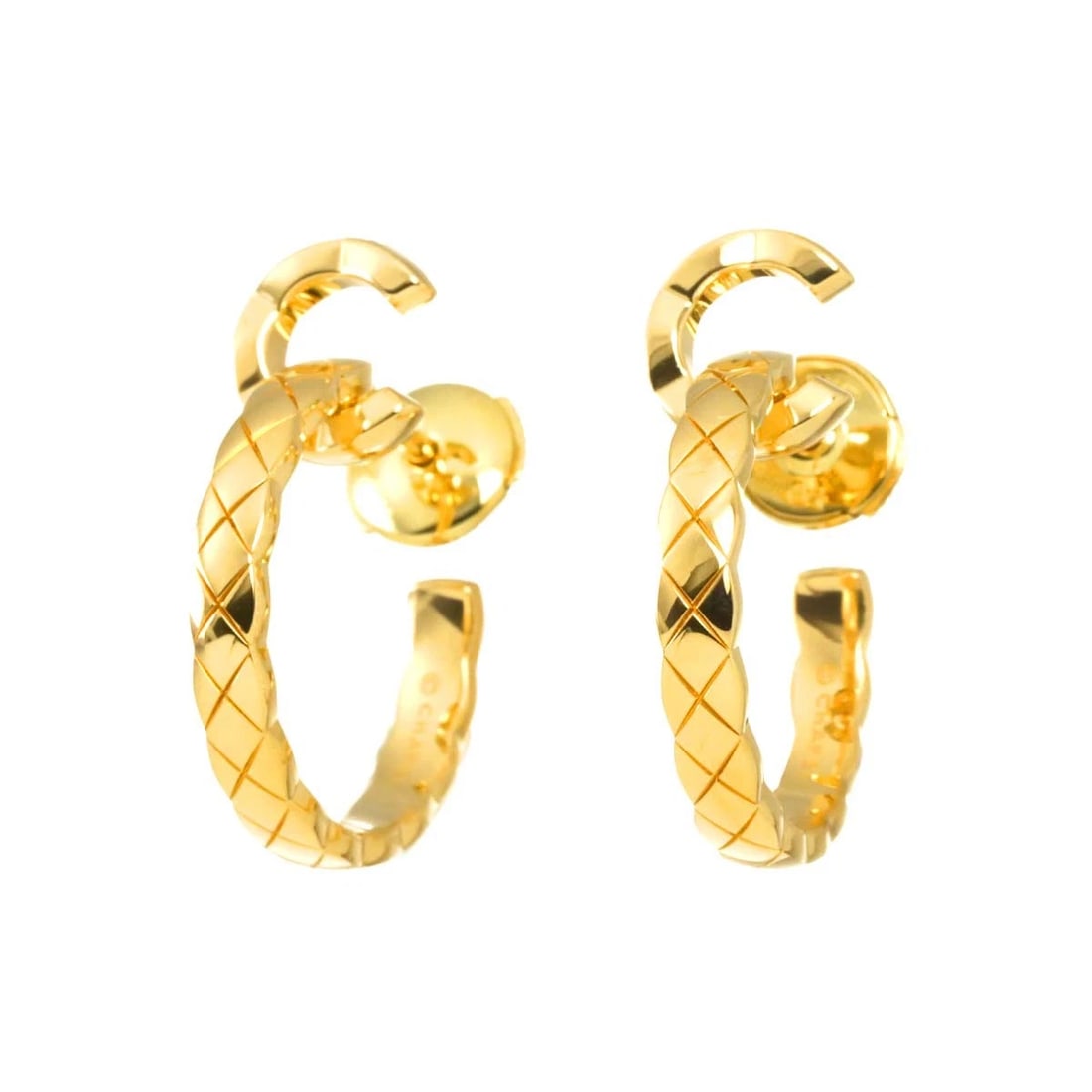 CHANEL COCO CRUSH EARRINGS PIERCED 18K YELLOW GOLD 750: CHANEL COCO CRUSH Earrings Pierced 18K Yellow Gold 750 Brand: CHANEL Type/Style: Earrings Material: 750Yellow Gold, Color: Gold Size: W8.2 x H23.5mm Post(diameter):1mm Accessories: None Accessories
