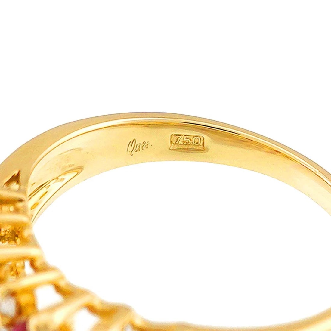 QUEEN RUBY DIAMOND RING 18K YG 750 - 3