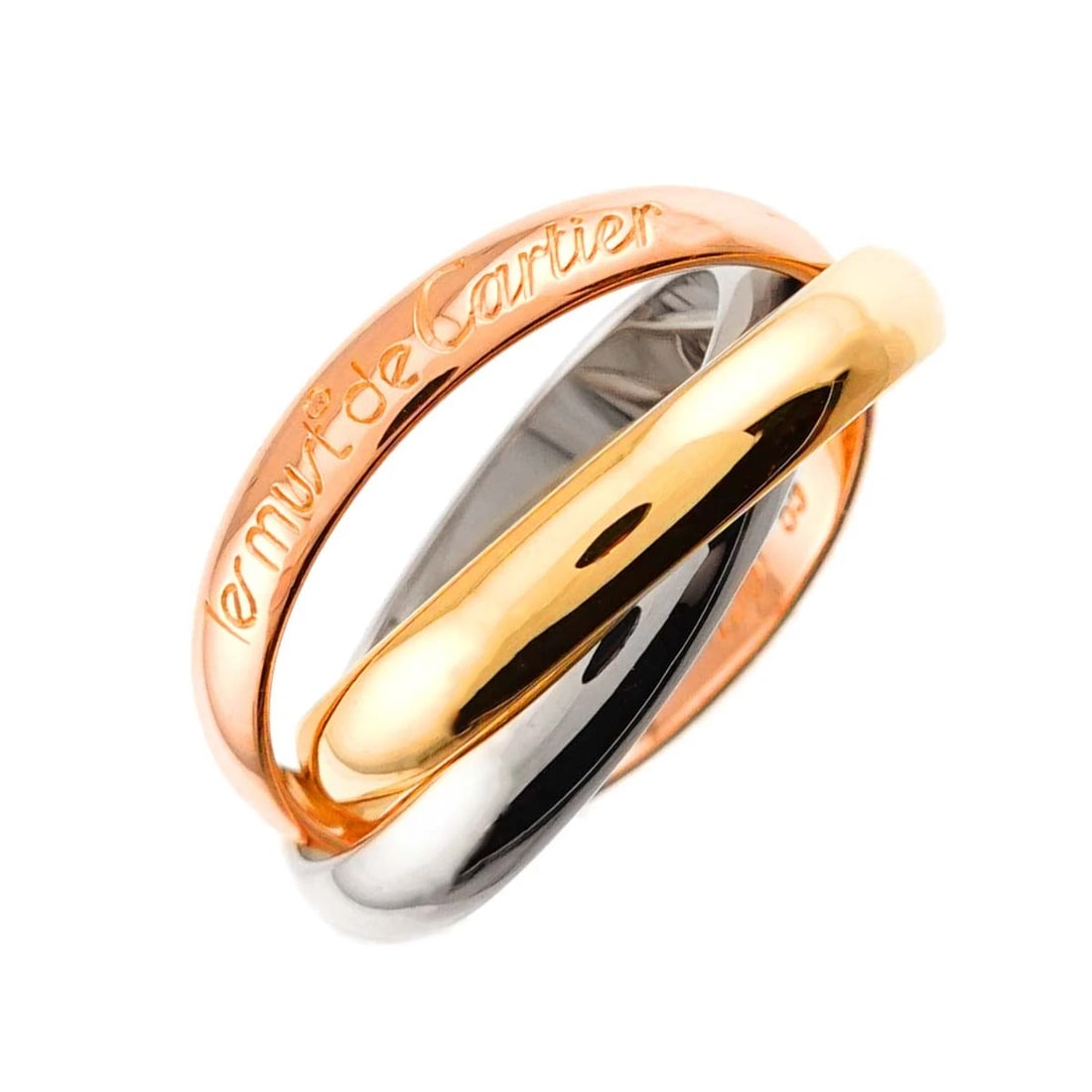CARTIER TRINITY MM RING 18K YG WG PG 750: Cartier Trinity MM Ring 18K YG WG PG 750 Brand: Cartier Type/Style: Ring Material: 750 Yellow,White,Pink Gold, Color: Yellow,White,Pink Gold Size: 7.25 (US) Accessories: None Accessories Notice: When