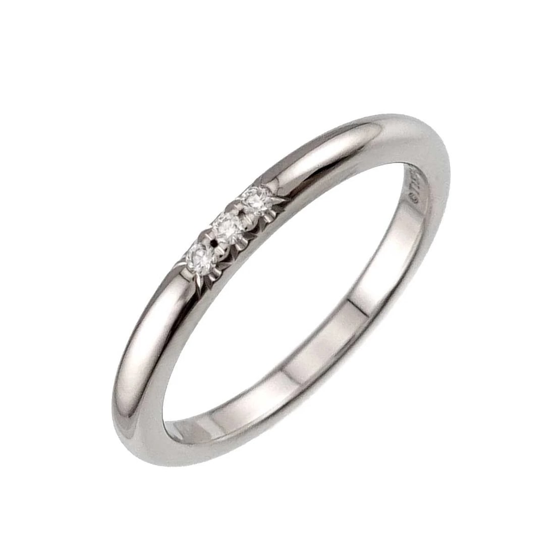 TIFFANY CO. FOREVER BAND DIAMOND RING PLATINUM: TIFFANY Co. Forever Band Diamond Ring Platinum Brand: TIFFANY Co. Type/Style: Ring Material: Platinum, Main Stone/Creation Natural Color: Platinum Size: 4.5 (US) Accessories: None Accessories Notice: