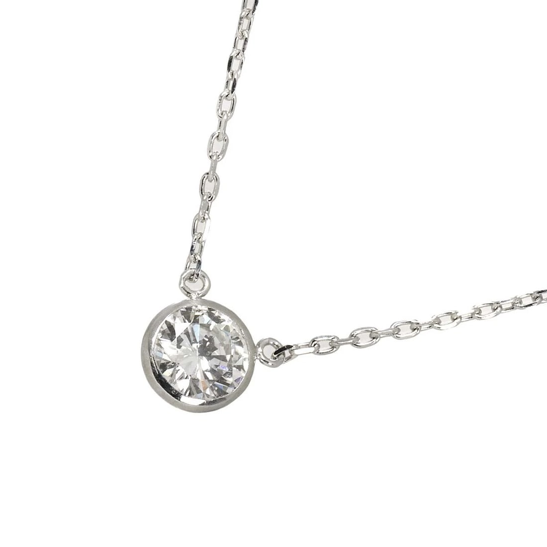 DIAMOND NECKLACE PT PLATINUM: Diamond Necklace Pt Platinum Brand: Unbranded Type/Style: Necklace Material: Platinum, Main Stone/Creation Natural Color: Platinum Size: internal circumference of the chain:18.1inch(Adjustable) Top