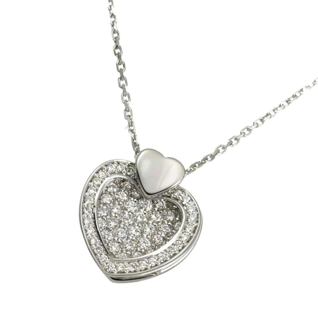 CASA GI DIAMONDHEART NECKLACE 18K WHITE GOLD 750 (1 of 5)