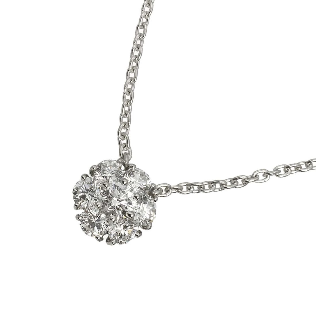VAN CLEEF ARPELS DIAMOND NECKLACE PLATINUM: Van Cleef Arpels Diamond Necklace Platinum Brand: Van Cleef Arpels Type/Style: Necklace Material: Platinum, Main Stone/Creation Natural Color: Platinum Size: internal circumference of the chain:18.1in