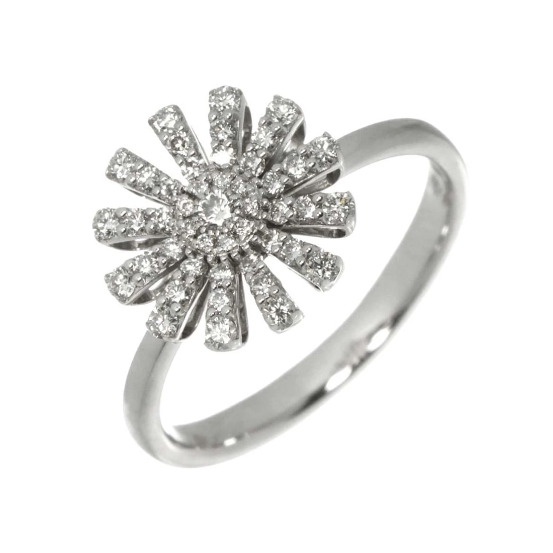 DAMIANI MARGHERITA DIAMOND RING 18K WHITE GOLD 750: DAMIANI MARGHERITA Diamond Ring 18K White Gold 750 Brand: DAMIANI Type/Style: Ring Material: 750White Gold, Main Stone/Creation Natural Color: White Gold Size: 6.25-6.5 (US) Accessories: None