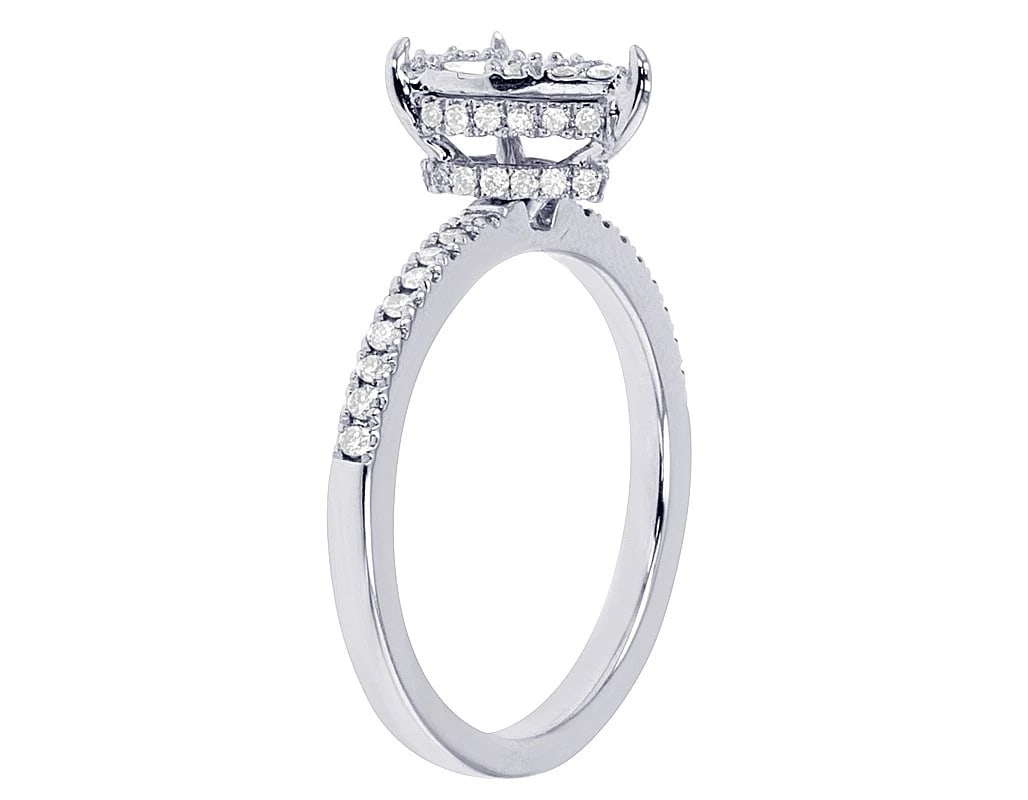 3D PEAR CUT DIAMOND CLUSTER RING - 4