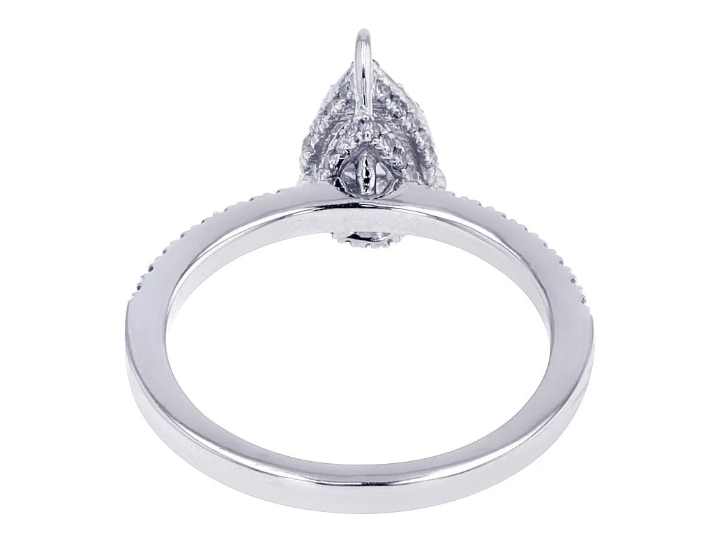 3D PEAR CUT DIAMOND CLUSTER RING - 5