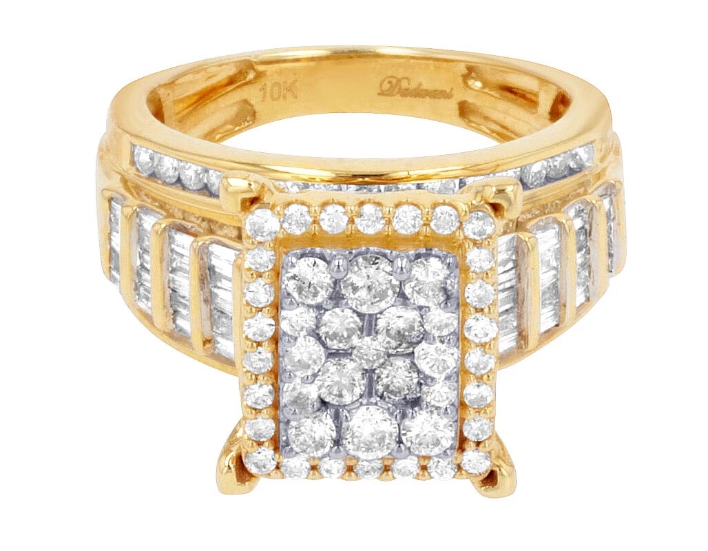 SQUARE CLUSTER DIAMOND RING - 2