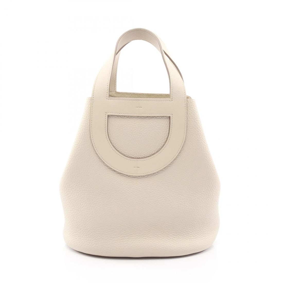 HERMES IN THE LOOP 23 HANDBAG U TAURILLON CLEMENCE: HERMES in the loop 23 Handbag U Taurillon Clemence Brand: HERMES Type/Style: Handbag Material: Taurillon Clemence ? leather ? Taurillon Clemence Color: Beige?ish colors Size: (H:9.6" x W:9.1" x D:5.9"