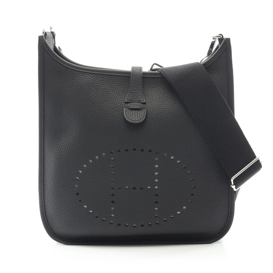 HERMES EVELYNE 3 PM SHOULDER CROSSBODY BAG: HERMES Evelyne 3 PM Shoulder crossbody Bag Brand: HERMES Type/Style: Shoulder Bag Material: Taurillon Clemence ? leather ? Taurillon Clemence Color: Noir Black / Black?ish colors Size: (H:10.4" x W:11