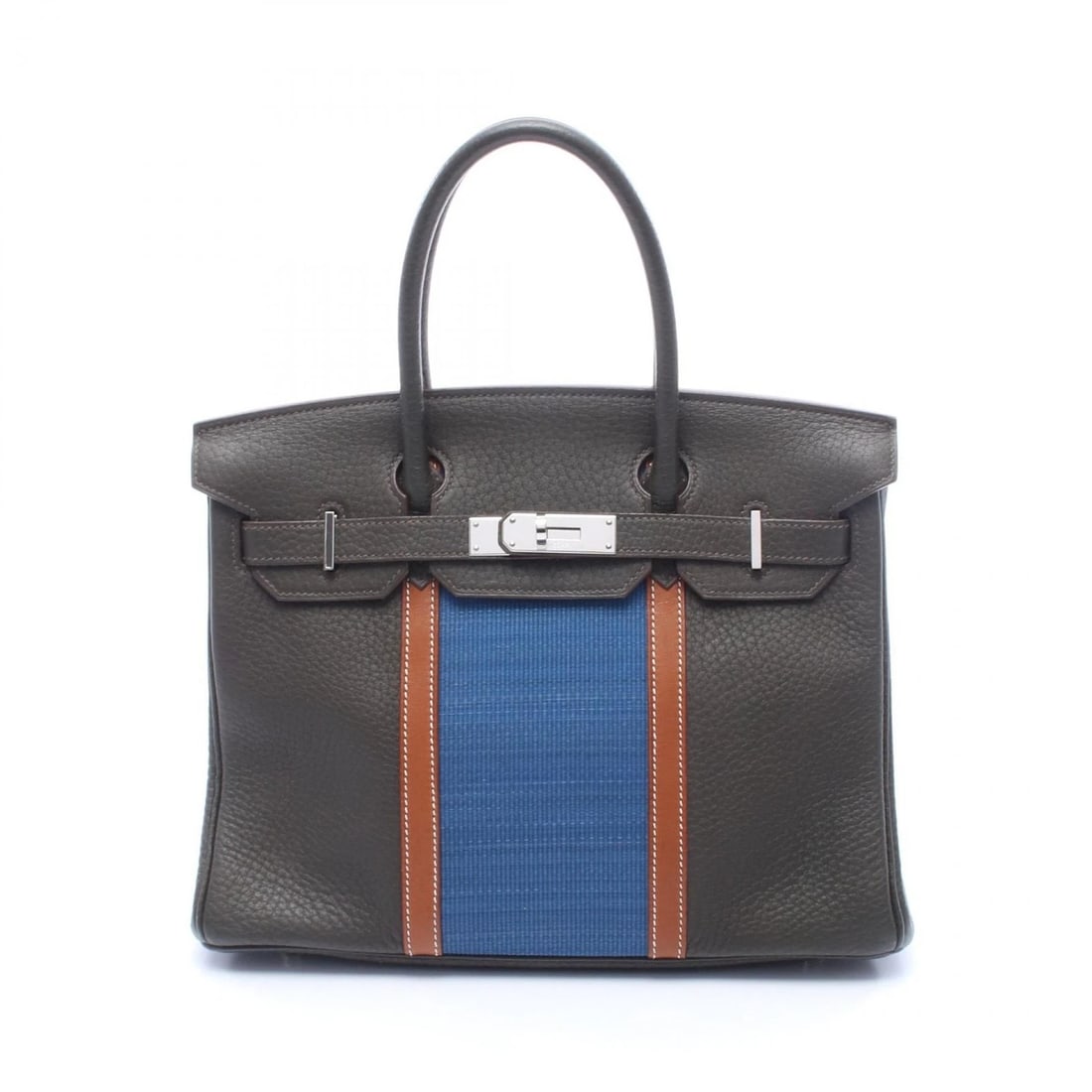 HERMES BIRKIN 30 CLUB HANDBAG R FJORD BARENIA (1 of 4)