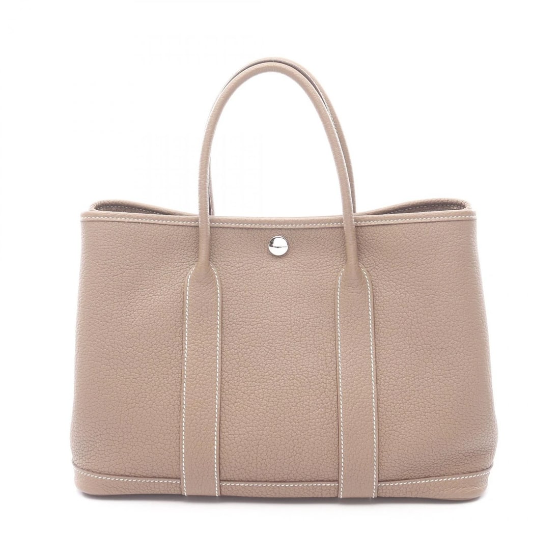 HERMES GARDEN PARTY TPM TOTE HAND BAG: HERMES Garden party TPM Tote hand Bag Brand: HERMES Type/Style: Tote Bag Material: Negonda leather ? leather ? Negonda leather Color: Etoupe Grey / Gray?ish colors Size: (H:8.3" x W:11.8" x D:5.5")