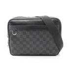 LOUIS VUITTON TROCADERO MESSENGER PM CROSSBODY SHOULDER BAG: LOUIS VUITTON Trocadero Messenger PM Crossbody Shoulder Bag Brand: LOUIS VUITTON Type/Style: Shoulder Bag Material: Damier graphite ? PVC coated canvas ? leather Color: Black?ish colors Size: (H:7.9"