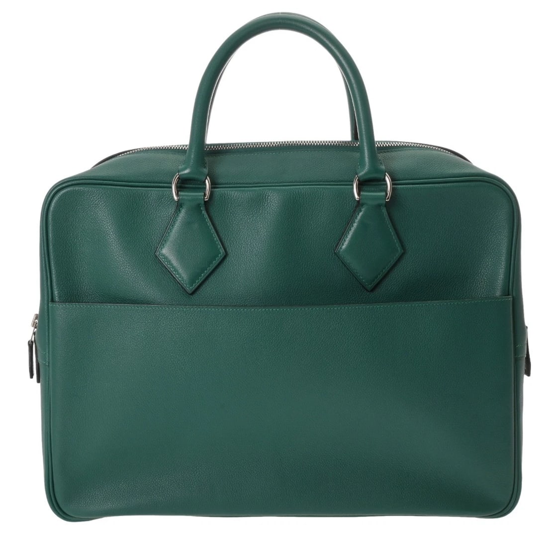 HERMES PLUM DOG 40 EVERCOLOR MALACHITE HANDBAG (1 of 6)
