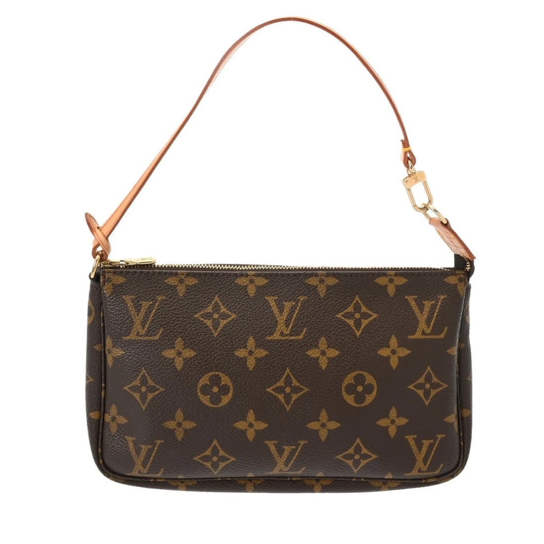 LOUIS VUITTON POCHETTE ACCESSOIRES MONOGRAM CANVAS: LOUIS VUITTON Pochette Accessoires Monogram canvas Brand: LOUIS VUITTON Type/Style: Accessory pouch Material: Monogram canvas Color: Brown Size: H:about 5.1inch W:about 8.3inch D:about 1.4inch Acc