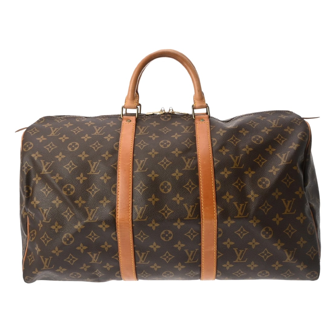 LOUIS VUITTON KIEPOL 50 MONOGRAM CANVAS BROWN BOSTON BAG: LOUIS VUITTON Kiepol 50 Monogram canvas Brown Boston bag Brand: LOUIS VUITTON Type/Style: Boston bag Material: Monogram canvas Color: Brown Size: H:about 11.4inch W:about 19.7inch D:about 8.7inch