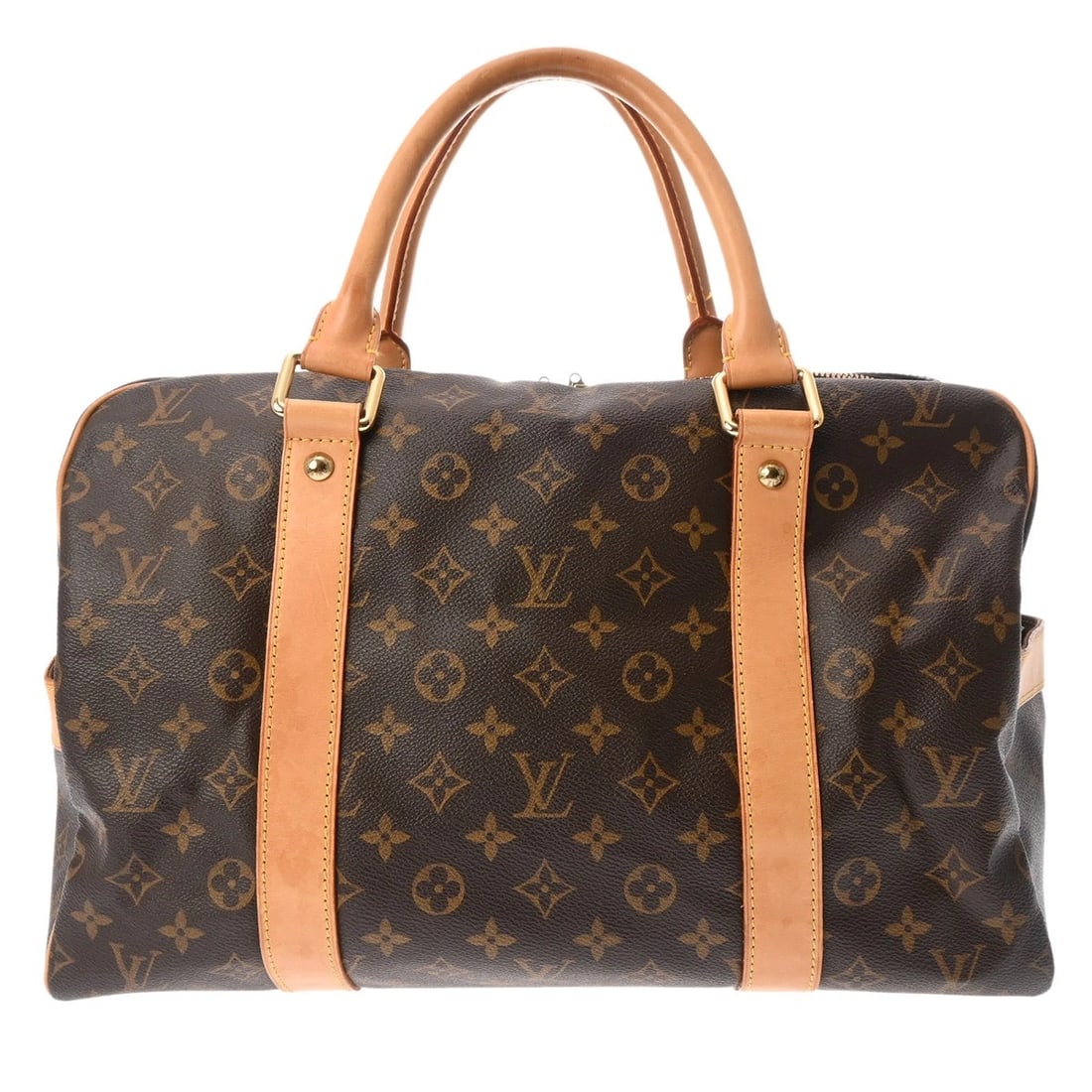 LOUIS VUITTON CARRYALL MONOGRAM CANVAS BOSTON BAG: LOUIS VUITTON Carryall Monogram canvas Boston bag Brand: LOUIS VUITTON Type/Style: Boston bag Material: Monogram canvas Color: Brown Size: H:about 10.8inch W:about 16.1inch D:about 8.9inch