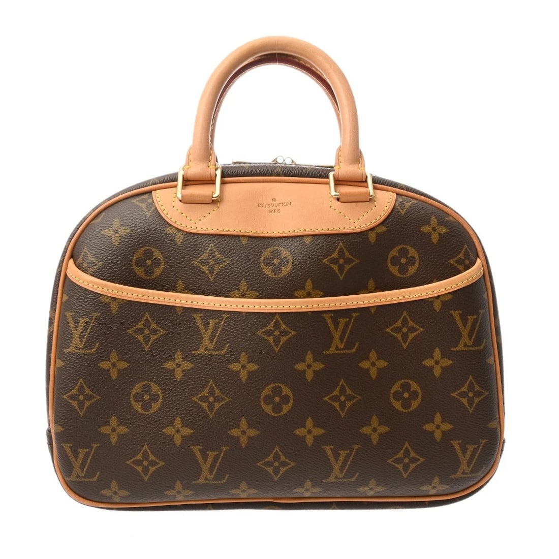 LOUIS VUITTON TRUEVILLE MONOGRAM CANVAS HANDBAG: LOUIS VUITTON Trueville Monogram canvas Handbag Brand: LOUIS VUITTON Type/Style: Handbag Material: Monogram canvas Color: Brown ? Gold Metal Size: H:about 8.3inch (Center) W:about 11.0inch D:about 3.9