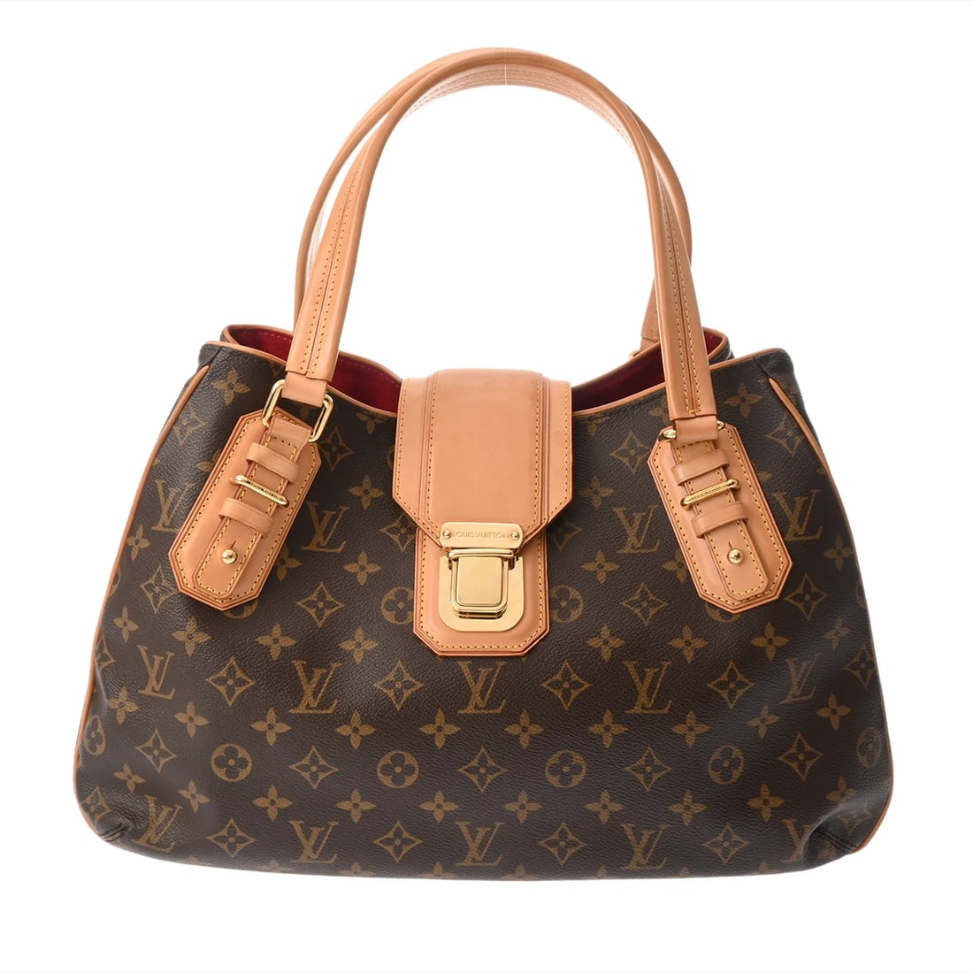 LOUIS VUITTON GREET MONOGRAM CANVAS TOTE BAG: LOUIS VUITTON Greet Monogram canvas Tote Bag Brand: LOUIS VUITTON Type/Style: Tote Bag Material: Monogram canvas Color: Brown Size: H:about 9.4inch (Center) W:about 15.7inch (Bottom) D:about 5.9inch