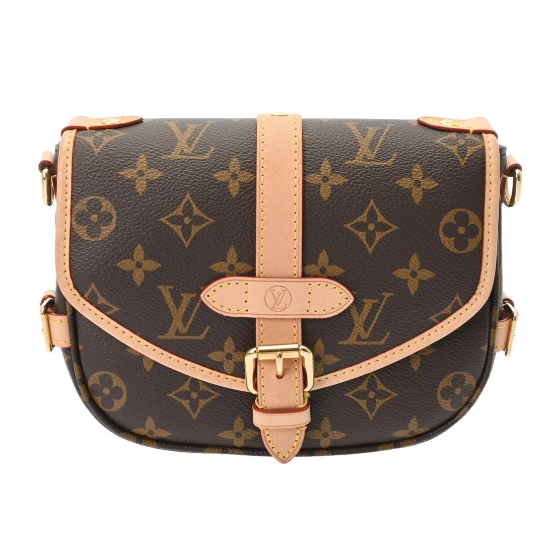 LOUIS VUITTON BB MONOGRAM CANVAS SHOULDER BAG: LOUIS VUITTON BB Monogram canvas Shoulder Bag Brand: LOUIS VUITTON Type/Style: Shoulder Bag Material: Monogram canvas Color: Brown Size: H:about 6.3inch (Center) W:about 7.9inch (maximum) D:about 2.8i