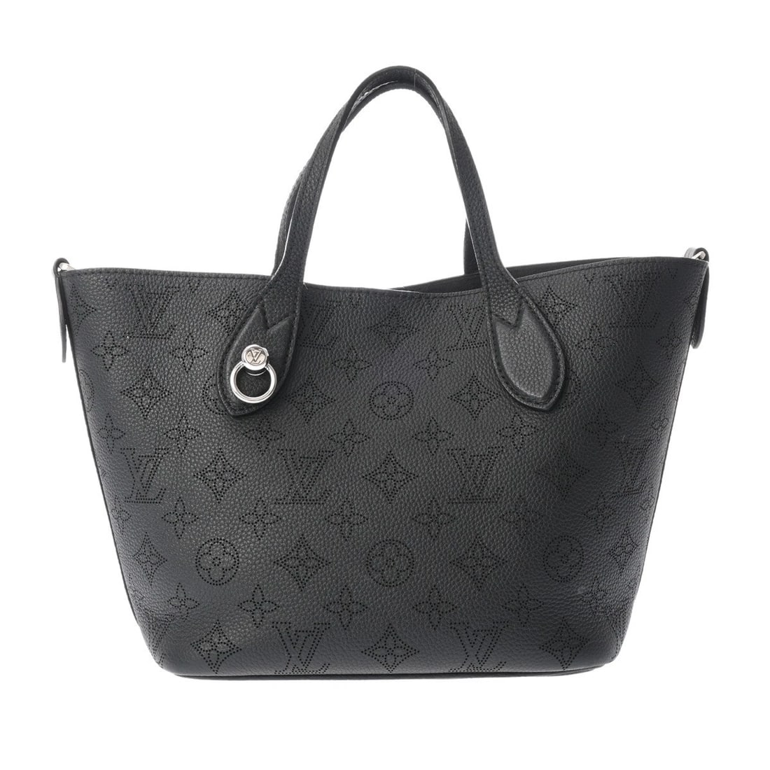 LOUIS VUITTON PM MONOGRAM MAHINA LEATHER HANDBAG: LOUIS VUITTON PM Monogram Mahina leather Handbag Brand: LOUIS VUITTON Type/Style: Handbag Material: leather Color: Noir Size: H:about 7.9inch W:about 7.9inch (Bottom) D:about 4.9inch Accessories:
