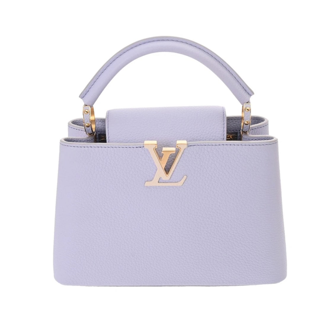 LOUIS VUITTON CAPUCINES BB 2WAY TAURILLON IRIS HANDBAG: LOUIS VUITTON Capucines BB 2WAY Taurillon Iris Handbag Brand: LOUIS VUITTON Type/Style: Handbag Material: Taurillon Color: Iris Size: H:about 7.1inch (maximum) W:about 10.6inch (Bottom) D:about 3.5inc