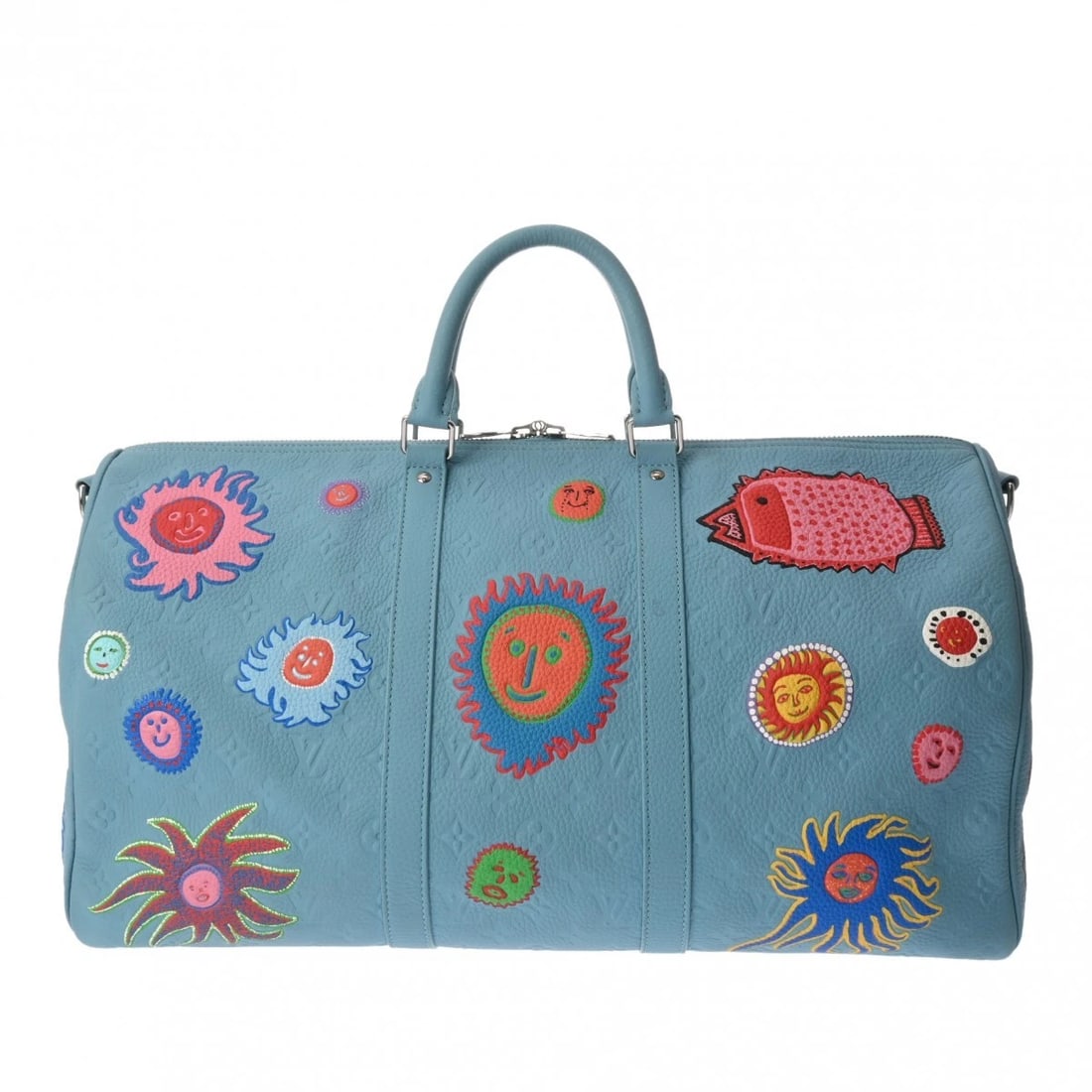 LOUIS VUITTON BANDOULIERE 50 MONOGRAM BLUE BOSTON BAG: LOUIS VUITTON Bandouliere 50 Monogram blue Boston bag Brand: LOUIS VUITTON Type/Style: Boston bag Material: Monogram Taurillon leather Color: blue ? SilverMetal Size: H:about 11.0inch W:about 19.9inch