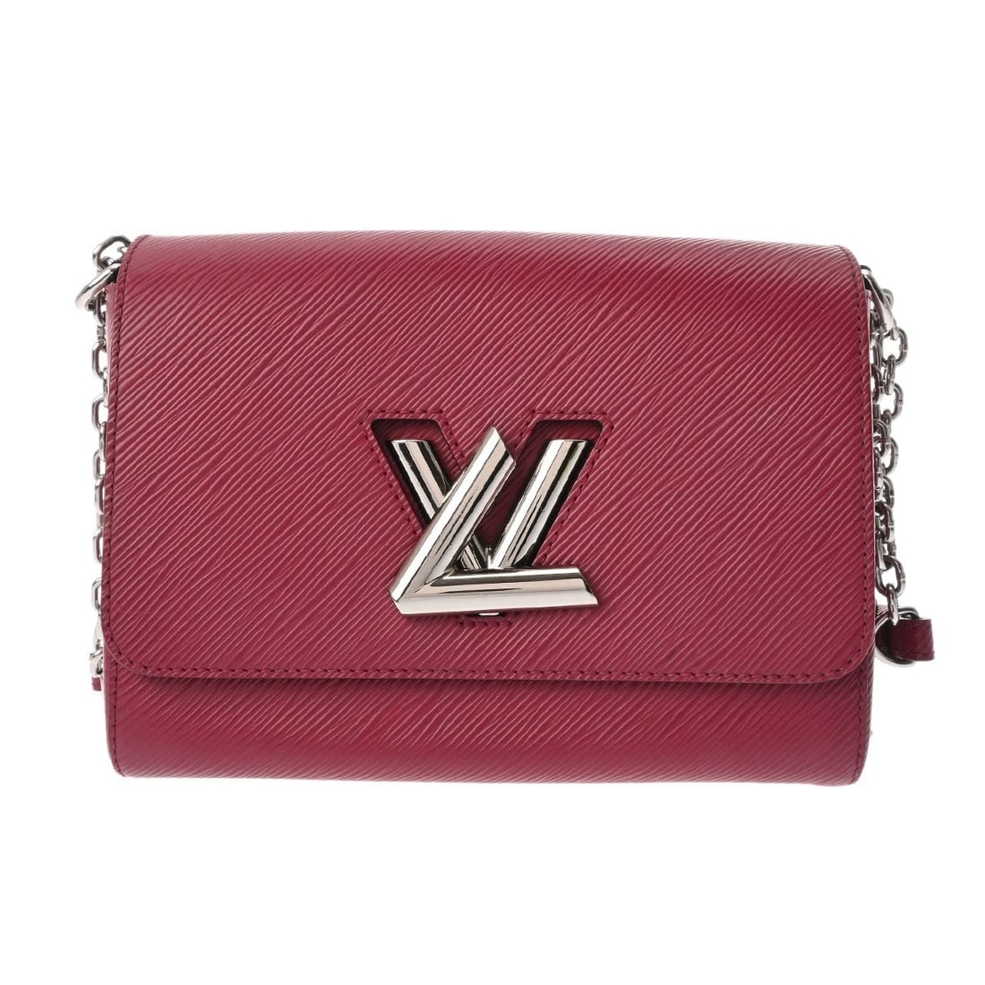 LOUIS VUITTON TWIST MM EPI LEATHER HANDBAG: LOUIS VUITTON Twist MM Epi leather Handbag Brand: LOUIS VUITTON Type/Style: Handbag Material: leather Color: Hot pink ? SilverMetal Size: H:about 6.7inch W:about 9.1inch D:about 3.5inch Accessorie