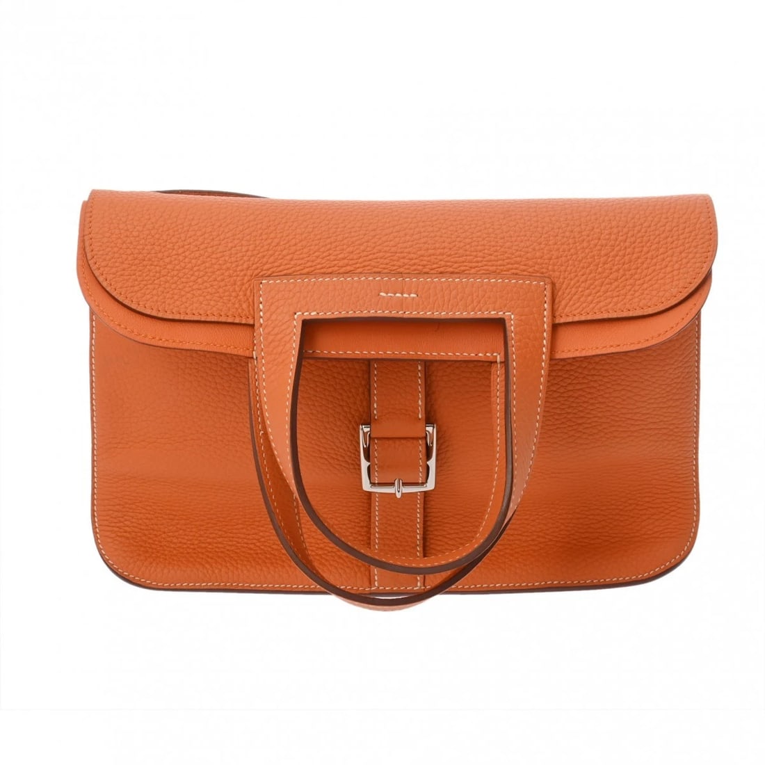 HERMES ARZAN 31 TAURILLON CLEMENCE ORANGE HANDBAG: HERMES Arzan 31 Taurillon Clemence Orange Handbag Brand: HERMES Type/Style: Handbag Material: Taurillon Clemence Color: Orange ? SilverMetal Size: H:about 11.0inch (maximum) W:about 12.2inch D:about 3