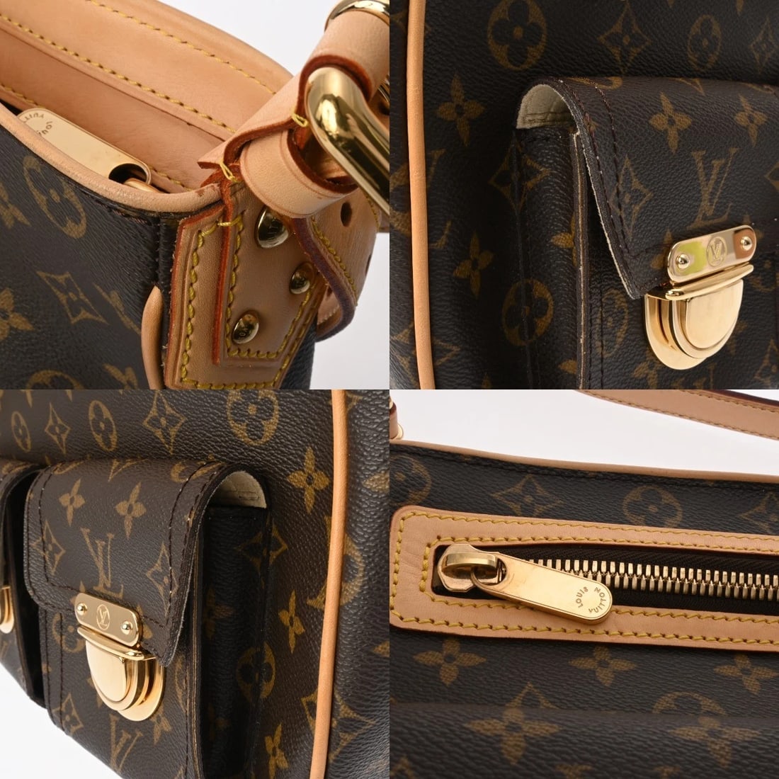 LOUIS VUITTON HUDSON GM MONOGRAM CANVAS SHOULDER BAG - 6