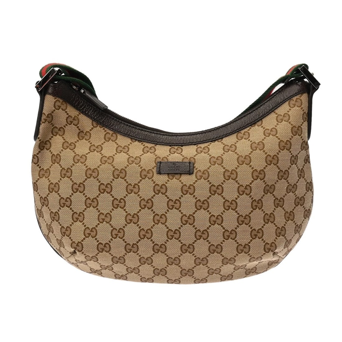 GUCCI SHOULDER BAG GG CANVAS/LEATHER BEIGE/EBONY/BROWN (1 of 5)