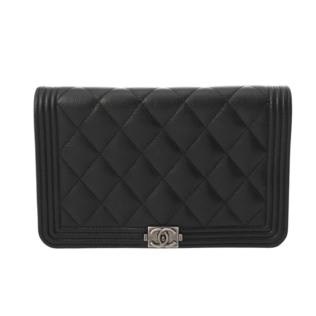CHANEL CHAIN WALLET BLACK SHOULDER BAG: CHANEL Chain wallet black Shoulder Bag Brand: CHANEL Type/Style: Shoulder Bag Material: Shiny calfskin Color: black ? SilverMetal Size: H:about 4.7inch W:about 7.5inch D:about 1.6inch Accessories: