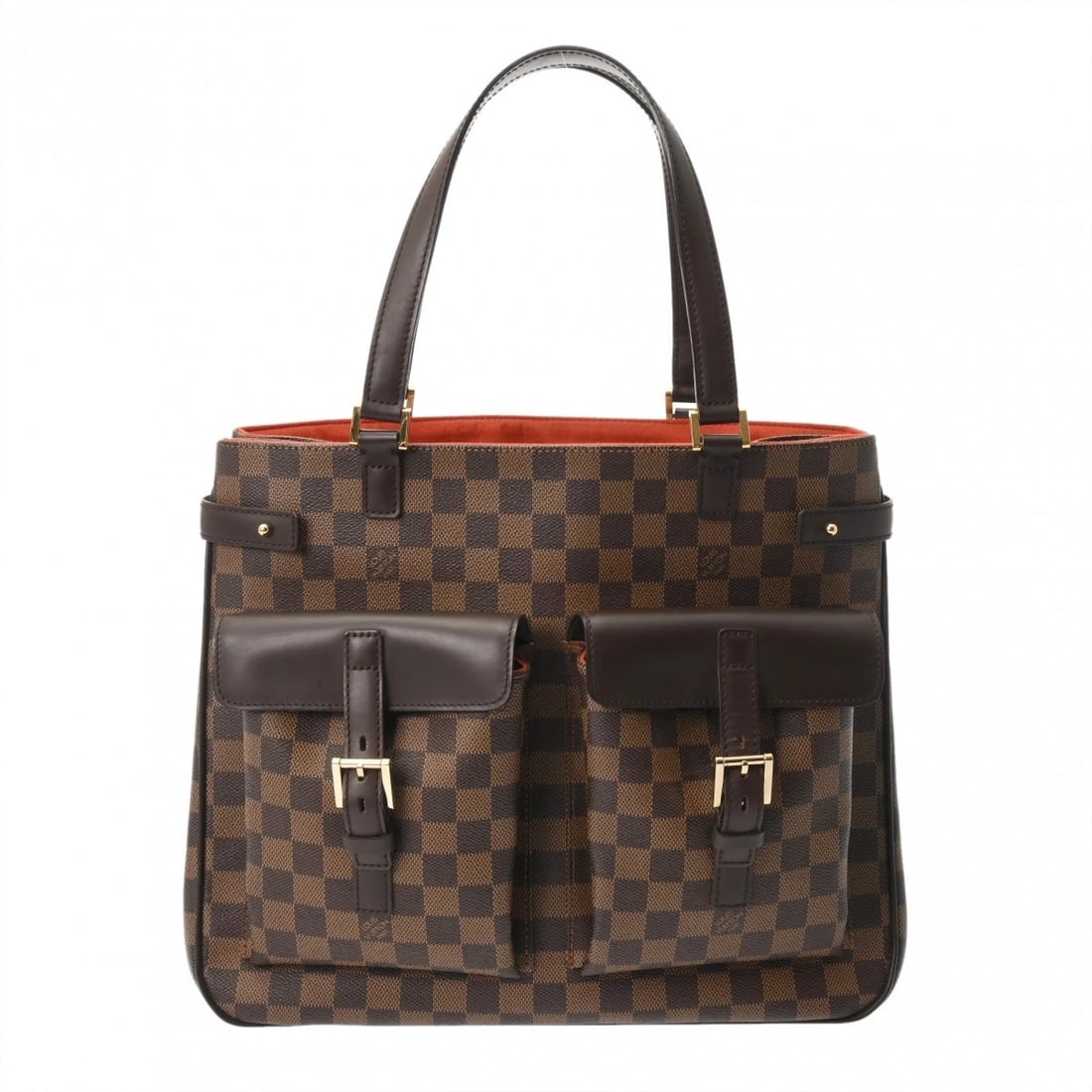 LOUIS VUITTON DAMIER CANVAS BROWN TOTE BAG: LOUIS VUITTON Damier canvas Brown Tote Bag Brand: LOUIS VUITTON Type/Style: Tote Bag Material: Damier canvas Color: Brown Size: H:about 11.4inch W:about 13.8inch D:about 4.3inch Accessories: None