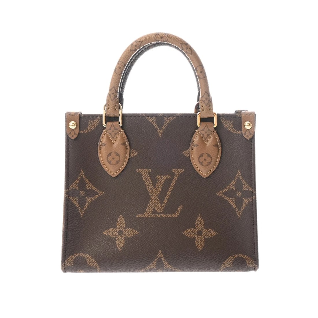 LOUIS VUITTON BB 2WAY MONOGRAM REVERSE CANVAS: LOUIS VUITTON BB 2WAY Monogram reverse canvas Brand: LOUIS VUITTON Type/Style: Handbag Material: Monogram canvas Color: Brown Size: H:about 5.9inch W:about 7.1inch D:about 3.1inch Accessories: Non