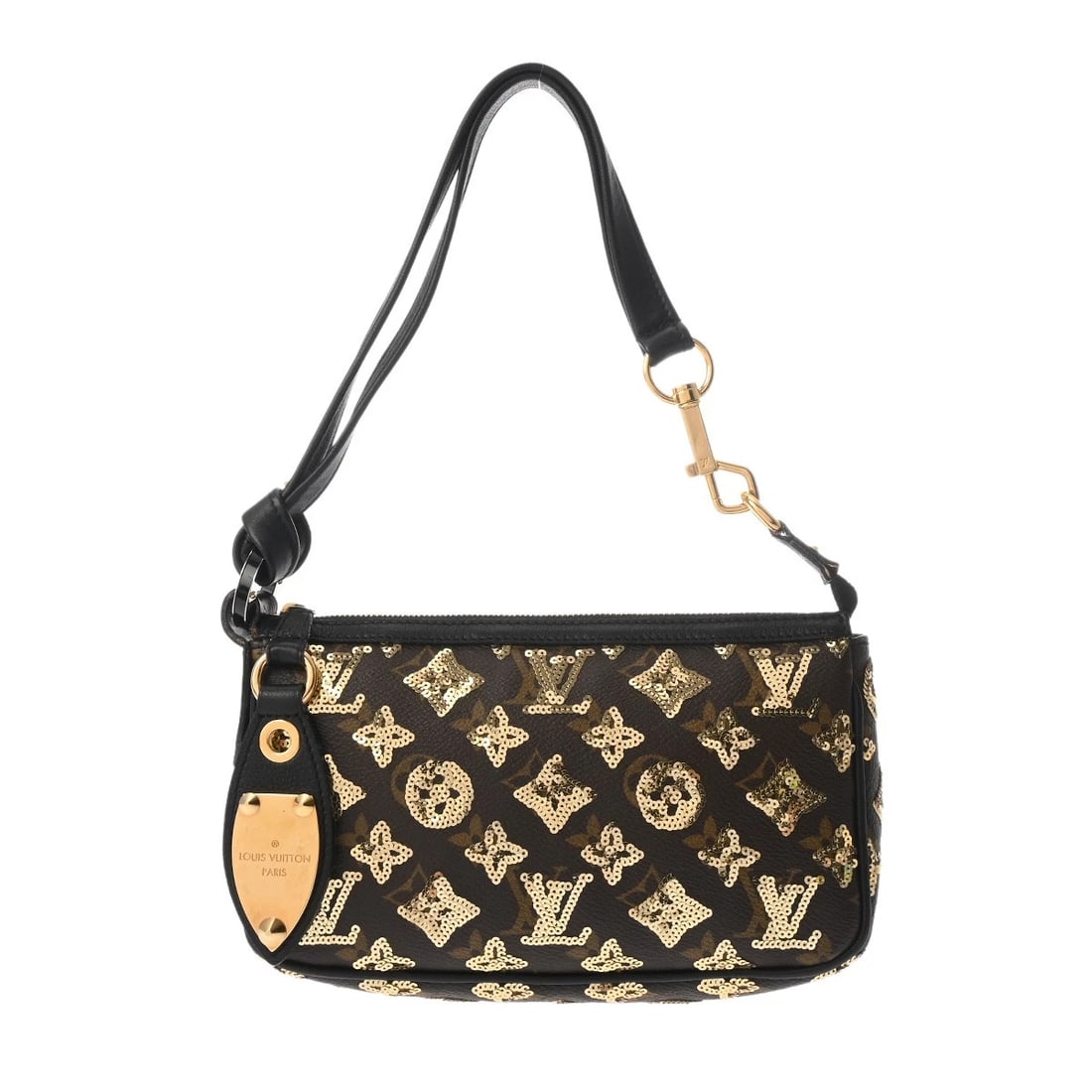 LOUIS VUITTON POCHETTE ACCESSOIRES AW MONOGRAM ECLIPSE: LOUIS VUITTON Pochette Accessoires AW Monogram Eclipse Brand: LOUIS VUITTON Type/Style: Accessory pouch Material: Monogram canvas Color: Brown Size: H:about 5.1inch W:about 8.3inch D:about 1.4inch