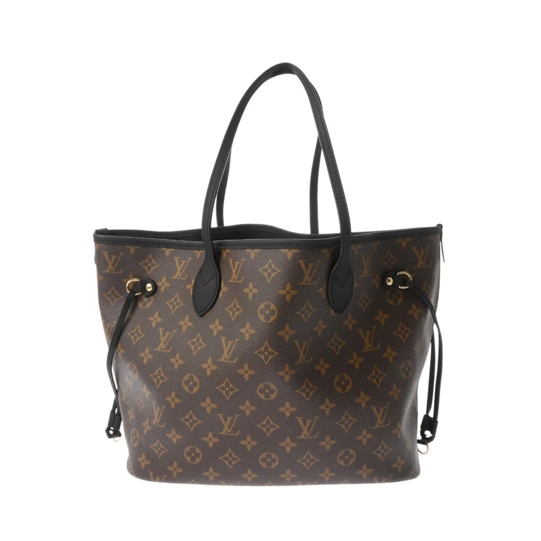 LOUIS VUITTON NEVERFUL INSIDE OUT MM MONOGRAM: LOUIS VUITTON Neverful Inside Out MM Monogram Brand: LOUIS VUITTON Type/Style: Tote Bag Material: Monogram canvas/Grain leather Color: Brown / Black ? Gold Metal Size: H:about 10.6inch W:about