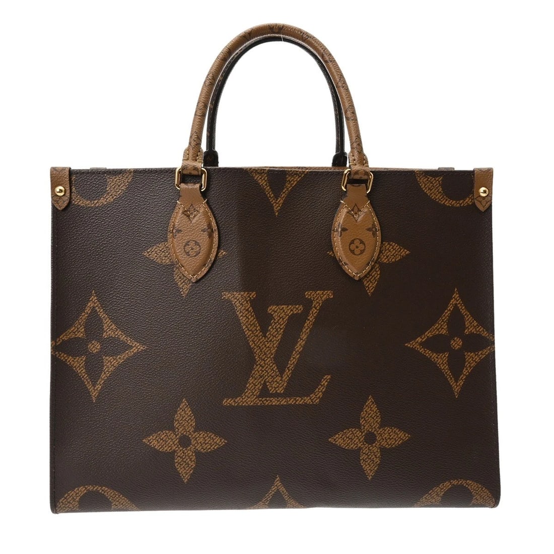 LOUIS VUITTON MM MONOGRAM GIANT REVERSE MONOGRAM: LOUIS VUITTON MM Monogram giant reverse Monogram Brand: LOUIS VUITTON Type/Style: Handbag Material: Monogram canvas Color: Brown Size: H:about 10.2inch W:about 13.6inch D:about 5.7inch Accessories