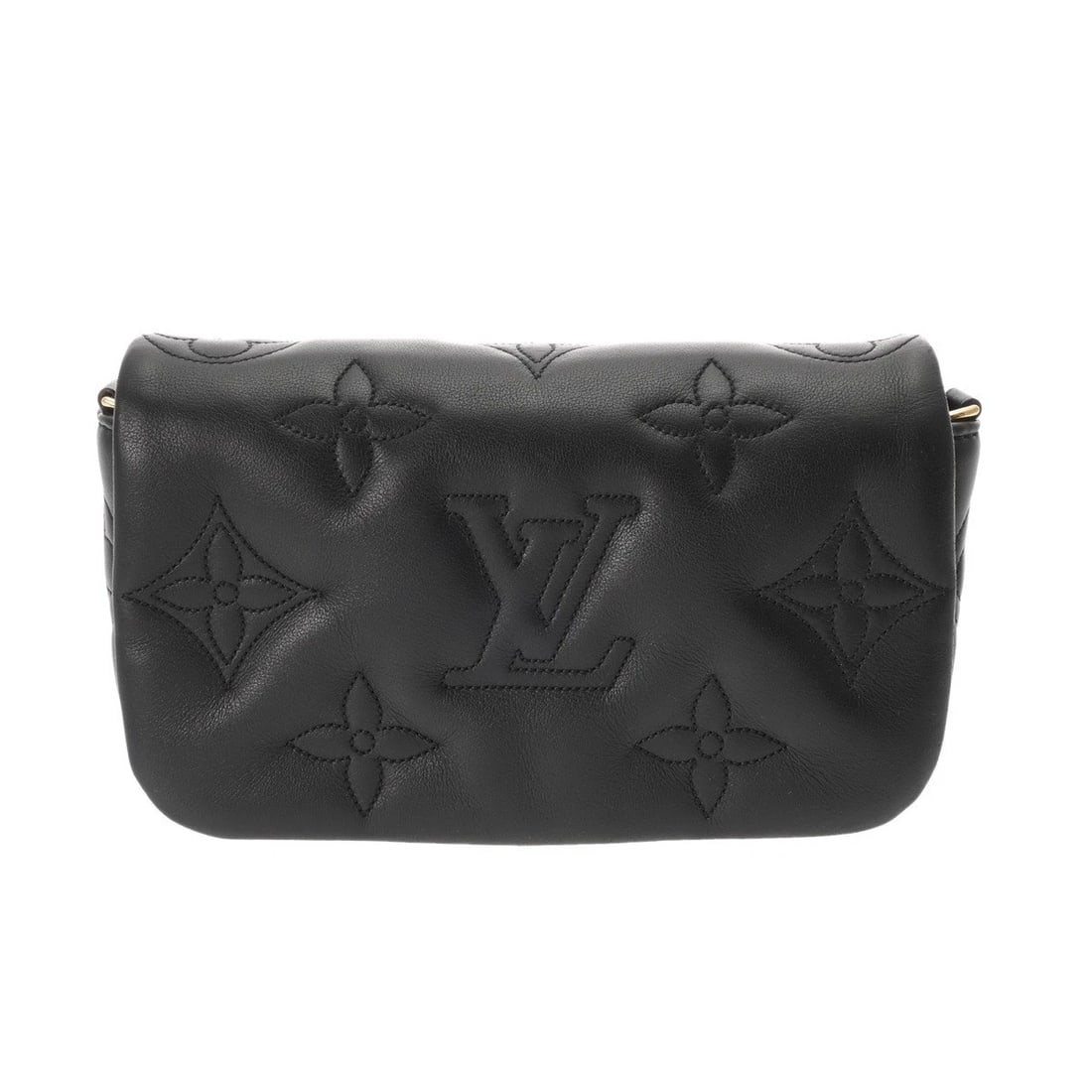 LOUIS VUITTON WALLET ON STRAP NOIR SHOULDER BAG: LOUIS VUITTON wallet on strap Noir Shoulder Bag Brand: LOUIS VUITTON Type/Style: Shoulder Bag Material: bubble glam Color: Noir Size: H:about 4.9inch W:about 7.5inch D:about 1.8inch Accessories: N