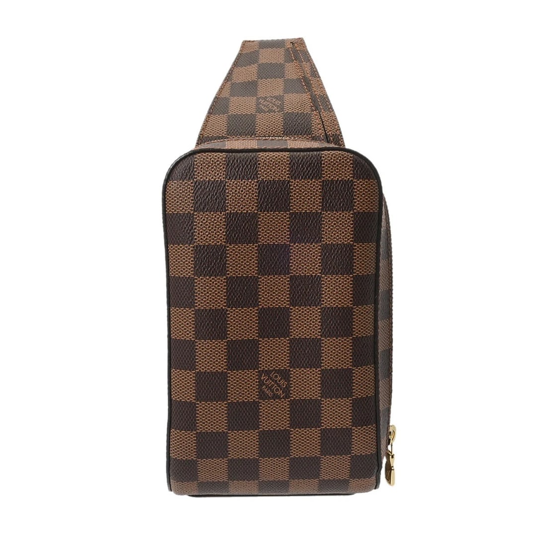 LOUIS VUITTON GERONIMOS DAMIER CANVAS EBENE BODY BAG: LOUIS VUITTON Geronimos Damier canvas Ebene body bag Brand: LOUIS VUITTON Type/Style: body bag Material: Damier canvas Color: Ebene Size: H:about 7.9inch W:about 4.7inch D:about 2.0inch Accessorie