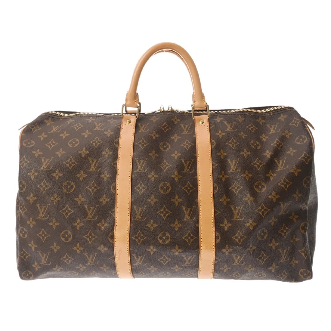 LOUIS VUITTON KIEPOL 50 MONOGRAM CANVAS BROWN BOSTON BAG: LOUIS VUITTON Kiepol 50 Monogram canvas Brown Boston bag Brand: LOUIS VUITTON Type/Style: Boston bag Material: Monogram canvas Color: Brown Size: H:about 11.4inch W:about 19.7inch D:about 8.3inch