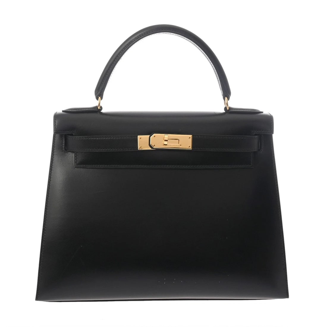 HERMES KELLY 28 SEWING BOX SCARF BLACK HANDBAG (1 of 6)