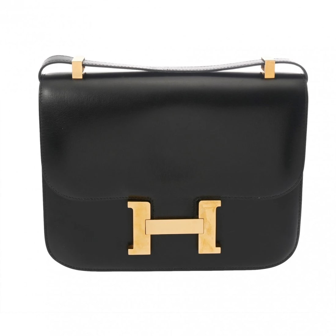 HERMES CONSTANCE 23 BOX SCARF BLACK SHOULDER BAG (1 of 6)