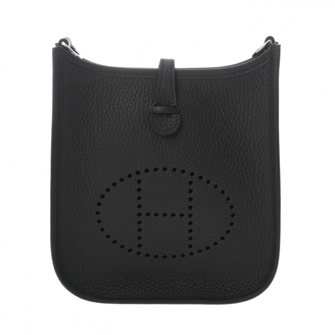 HERMES EVELYN TPM TAURILLON CLEMENCE BLACK SHOULDER BAG: HERMES Evelyn TPM Taurillon Clemence black Shoulder Bag Brand: HERMES Type/Style: Shoulder Bag Material: Taurillon Clemence Color: black ? SilverMetal Size: H:about 6.9inch (Center) W:about 6.9inch (m