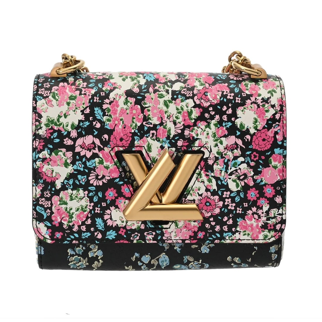 LOUIS VUITTON TWIST PM CHAINSHOULDER FLOWER LEATHER: LOUIS VUITTON Twist PM ChainShoulder Flower leather Brand: LOUIS VUITTON Type/Style: Shoulder Bag Material: leather Color: Black / multicolor Size: H:about 5.7inch (maximum) W:about 7.3inch (Bottom) D