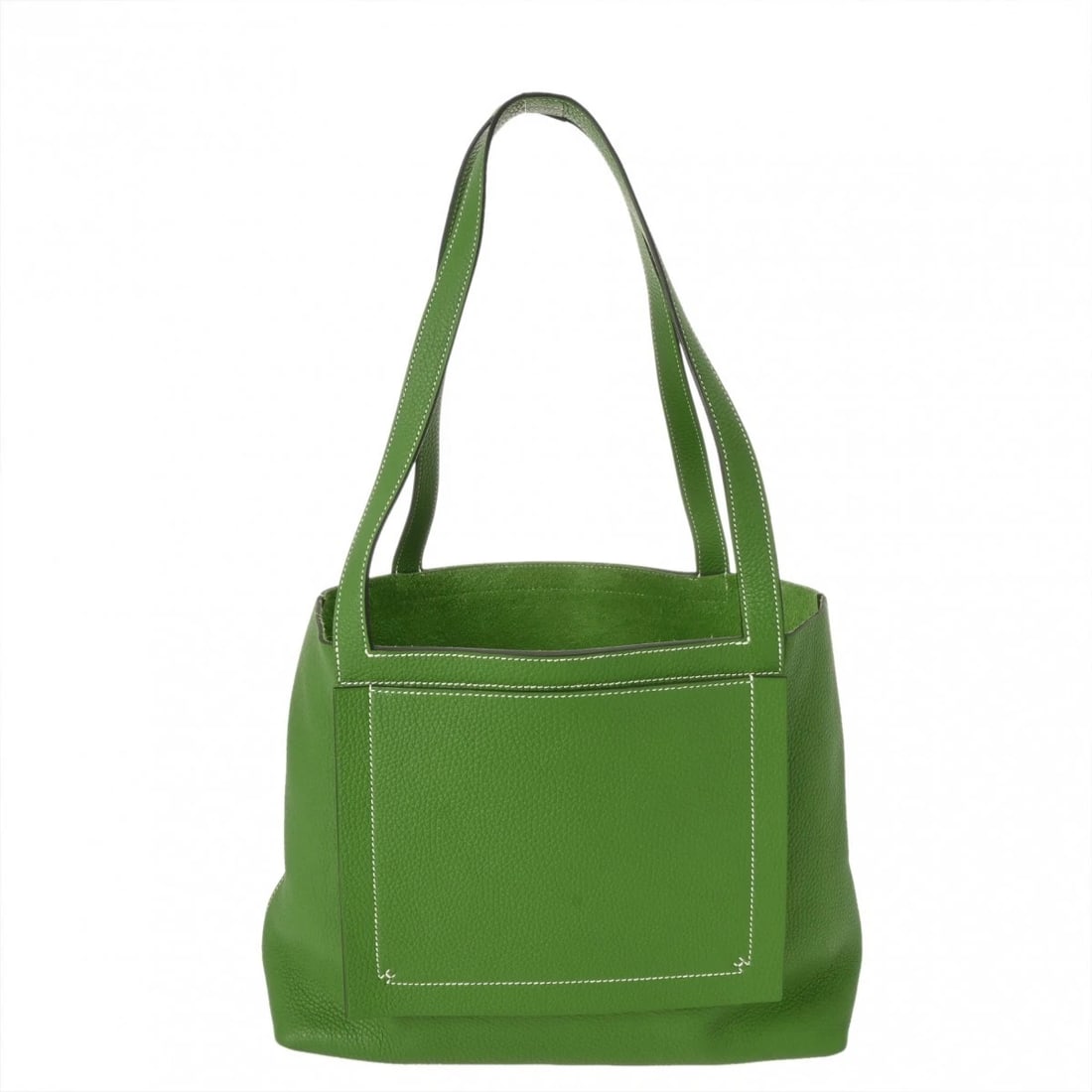 HERMES CABASSERIE 31 TAURILLON CLEMENCE VERT YUCCA TOTE BAG: HERMES Cabasserie 31 Taurillon Clemence Vert Yucca Tote Bag Brand: HERMES Type/Style: Tote Bag Material: Taurillon Clemence Color: Vert Yucca Size: H:about 9.8inch W:about 11.6inch (Bottom) D:about 3.